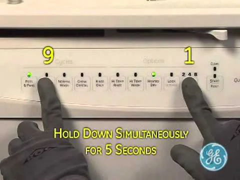 GE dishwasher diagnostic mode enter